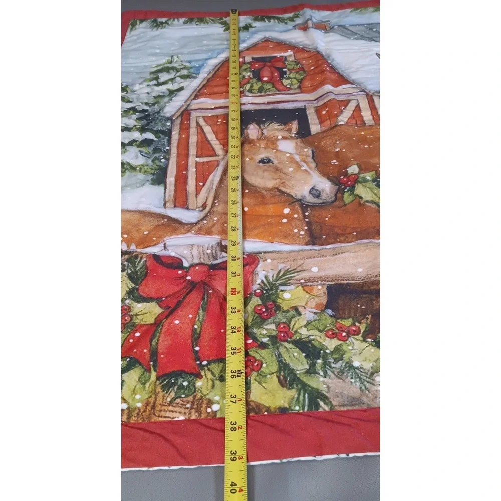 Handmade Horse Quilt Wall Hanging Western Farmcore cabin country barn holiday